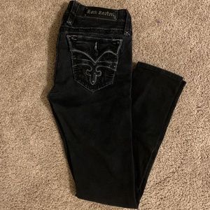 Rock Revival Black Jeggings, bling & sequin detail